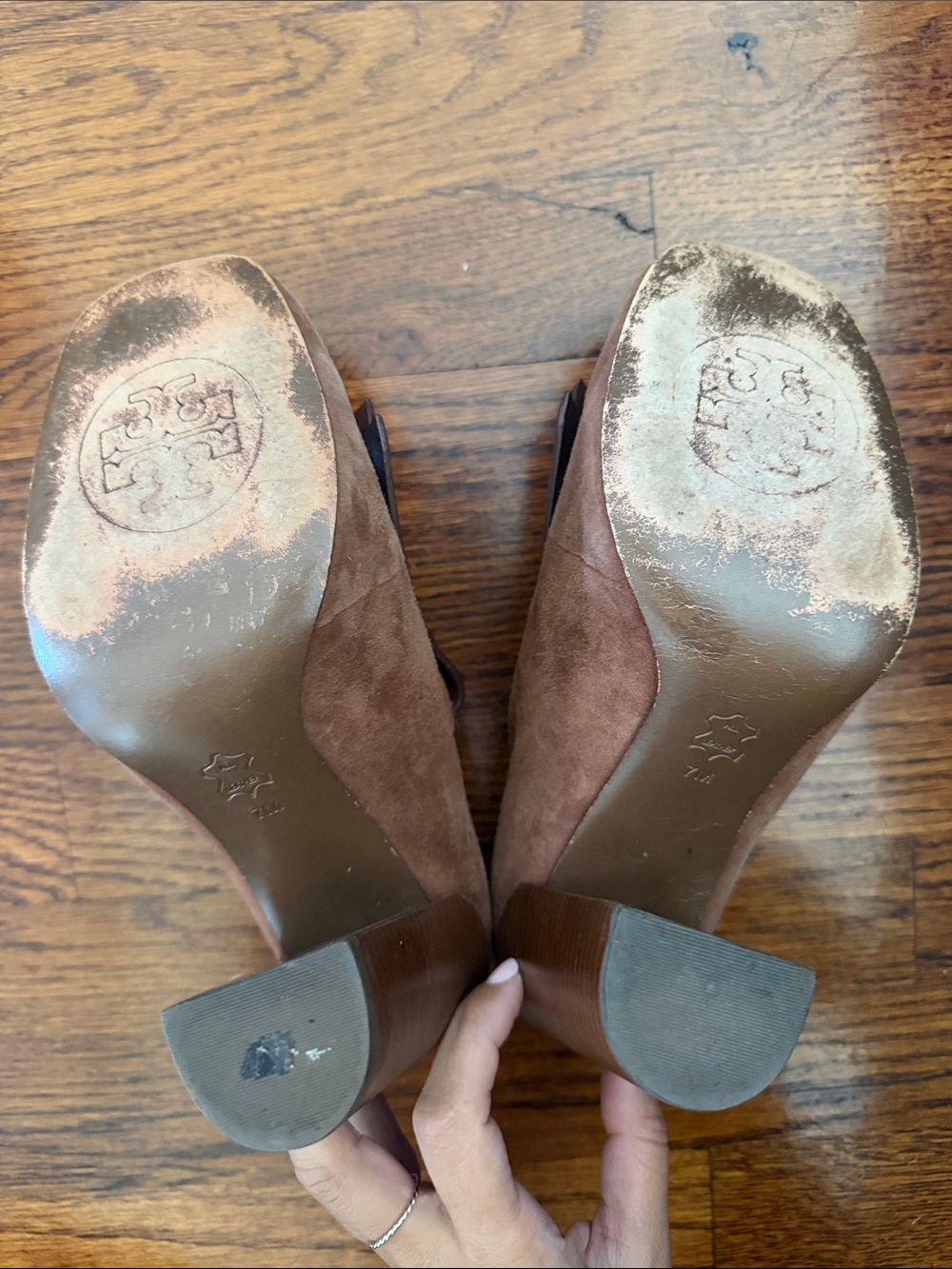 Tory Burch Brown Leather & Suede Tassel Loafers SIZE 7 - Picture 3 of 3